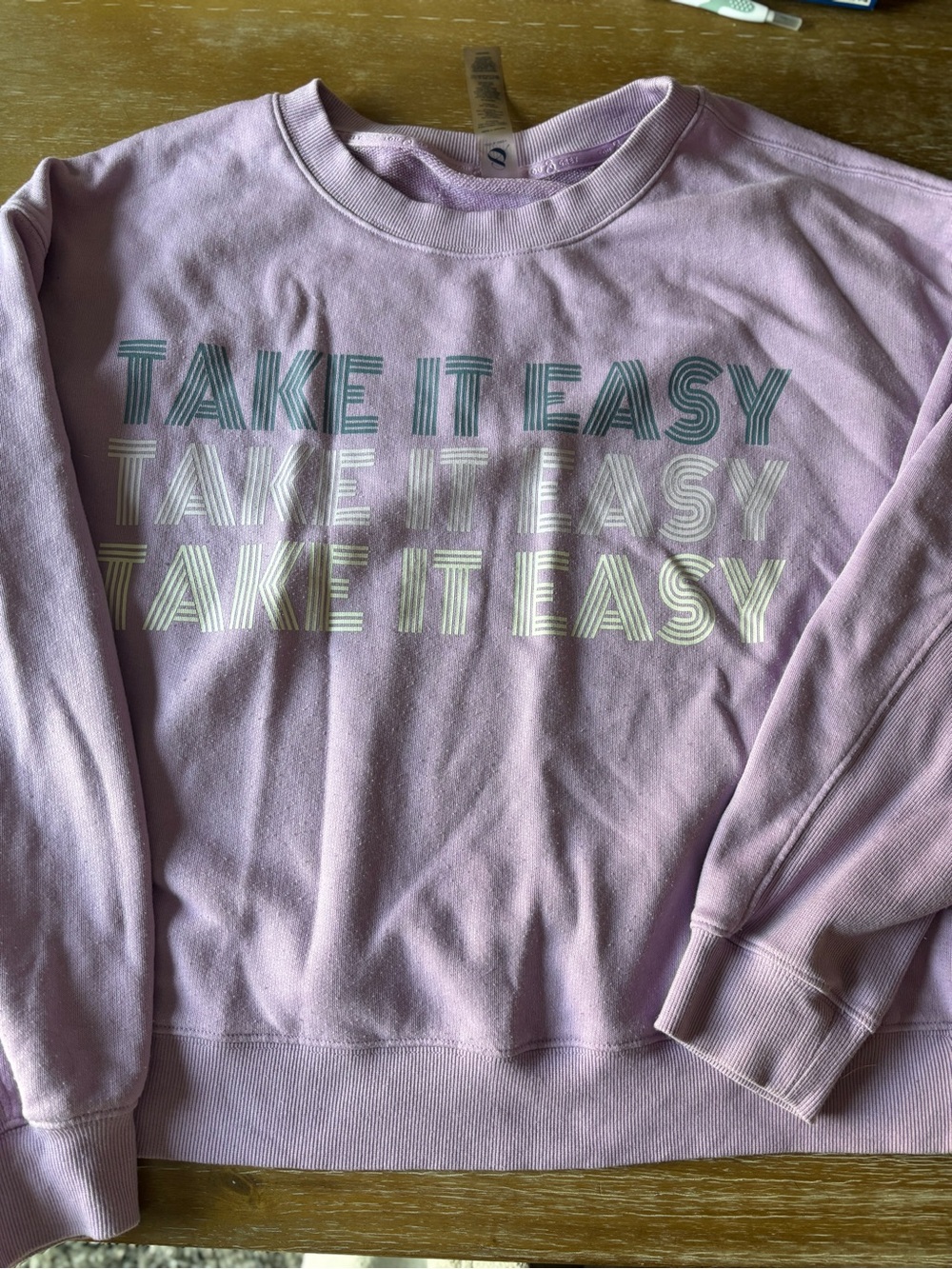 Lou & Grey Purple 'Take It Easy' Graphic Pullover Sweatshirt and Shorts